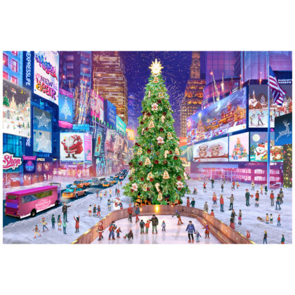 Tektalk 1000 Piece Wooden Puzzle Jigsaw Puzzle for Teens & Adults - Times Square in Christmas