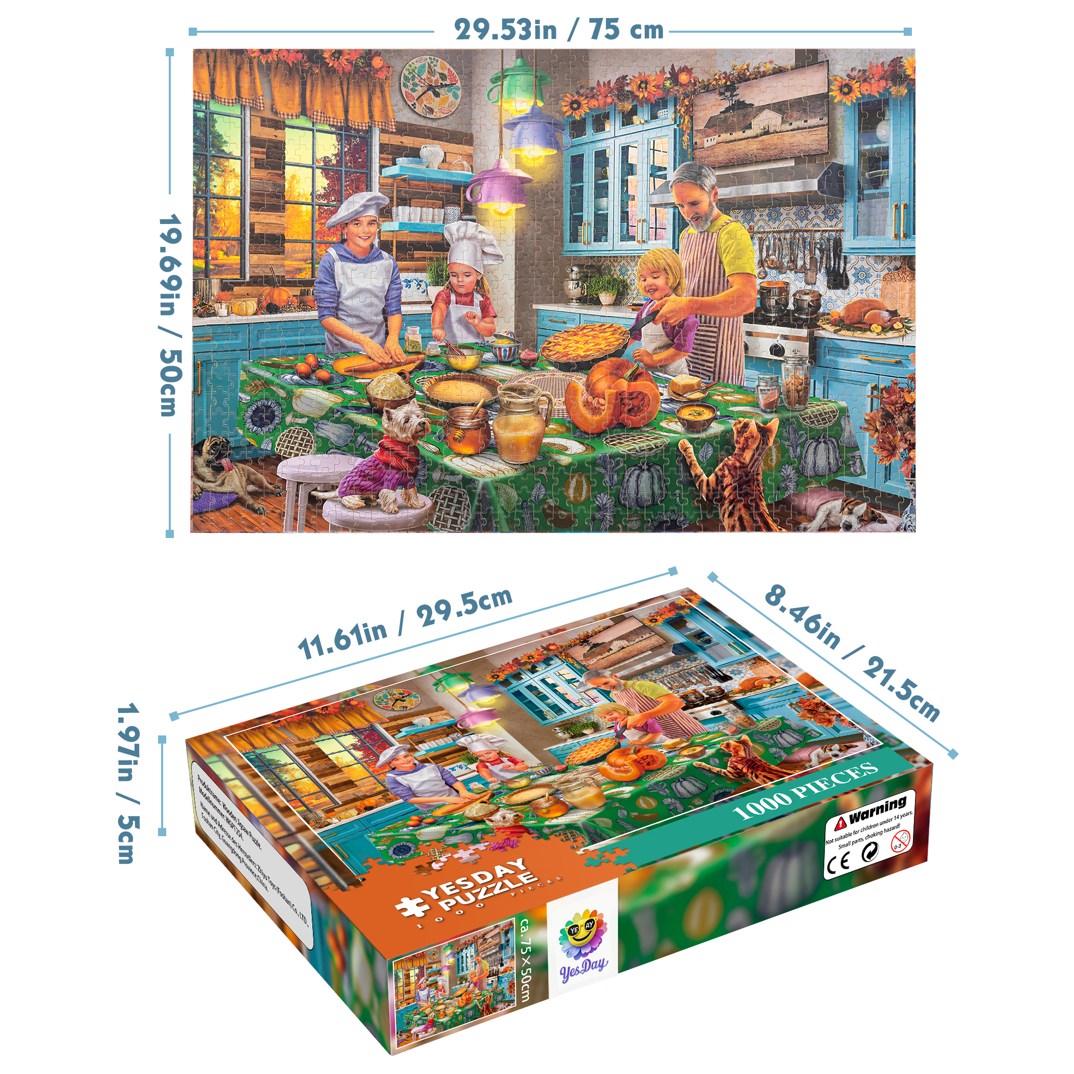 Puzzles for Adults 1000 Piece - Thanksgiving Dinner