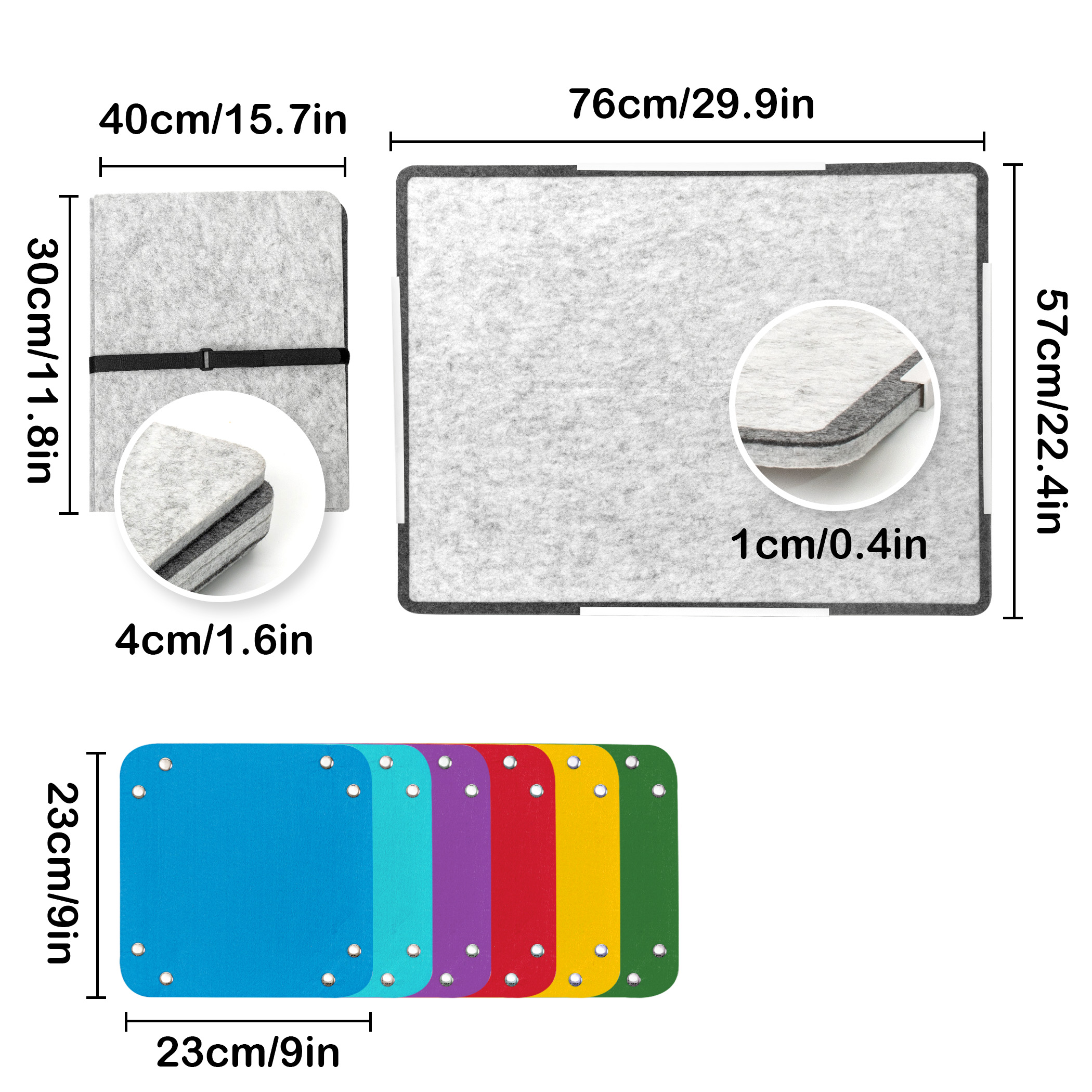 Yesday Foldable Jigsaw Puzzle Mat for 1000 pieces puzzles, Board with Non-Slip Surface & 6 Sorting Trays, Dustproof Cover - Image 5