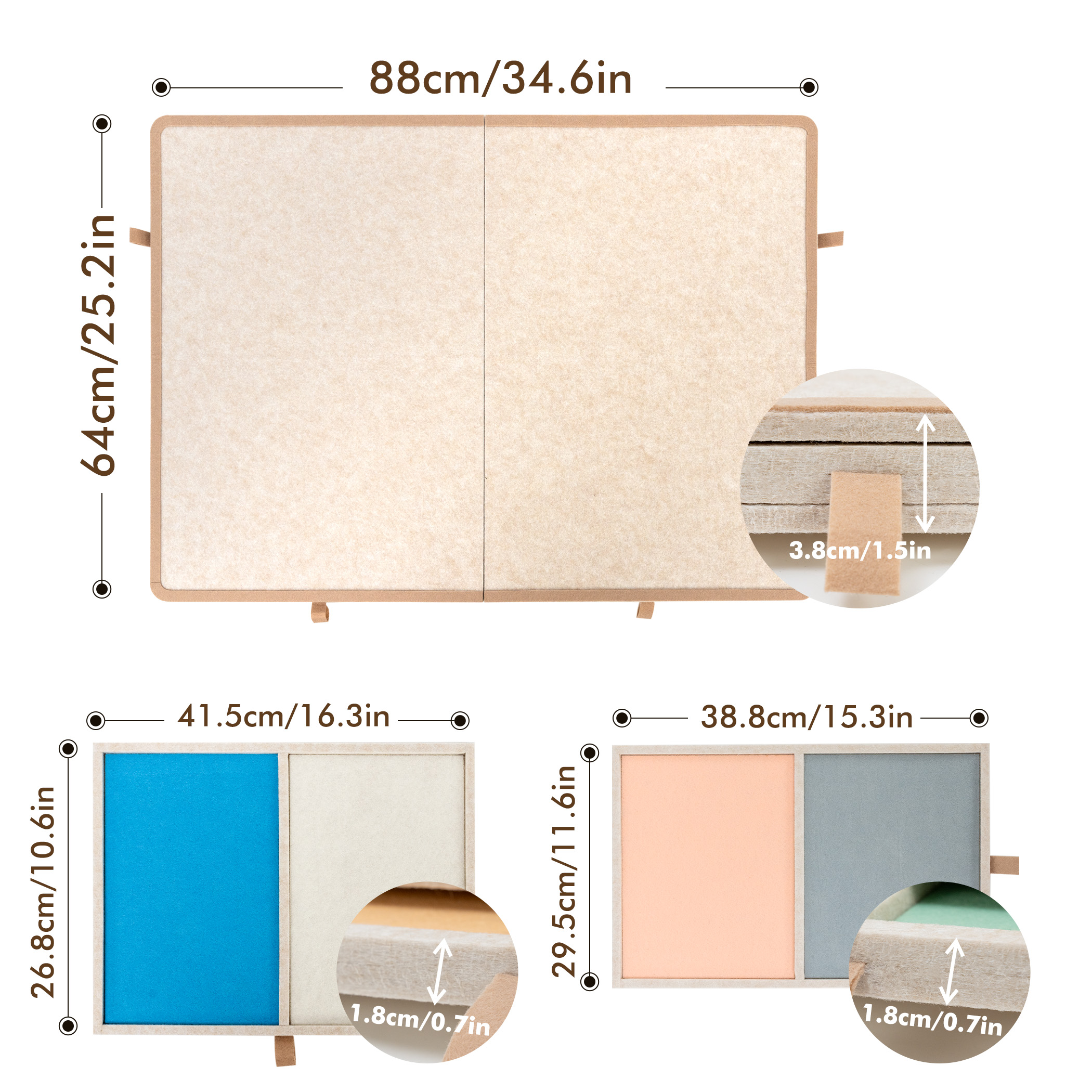 Yesday 1500 Piece Foldable Puzzle Board with 4 Colored Drawers, Portabl Puzzle Table for Adults, Super Lightweight Felt Plateau with Cover - Image 4