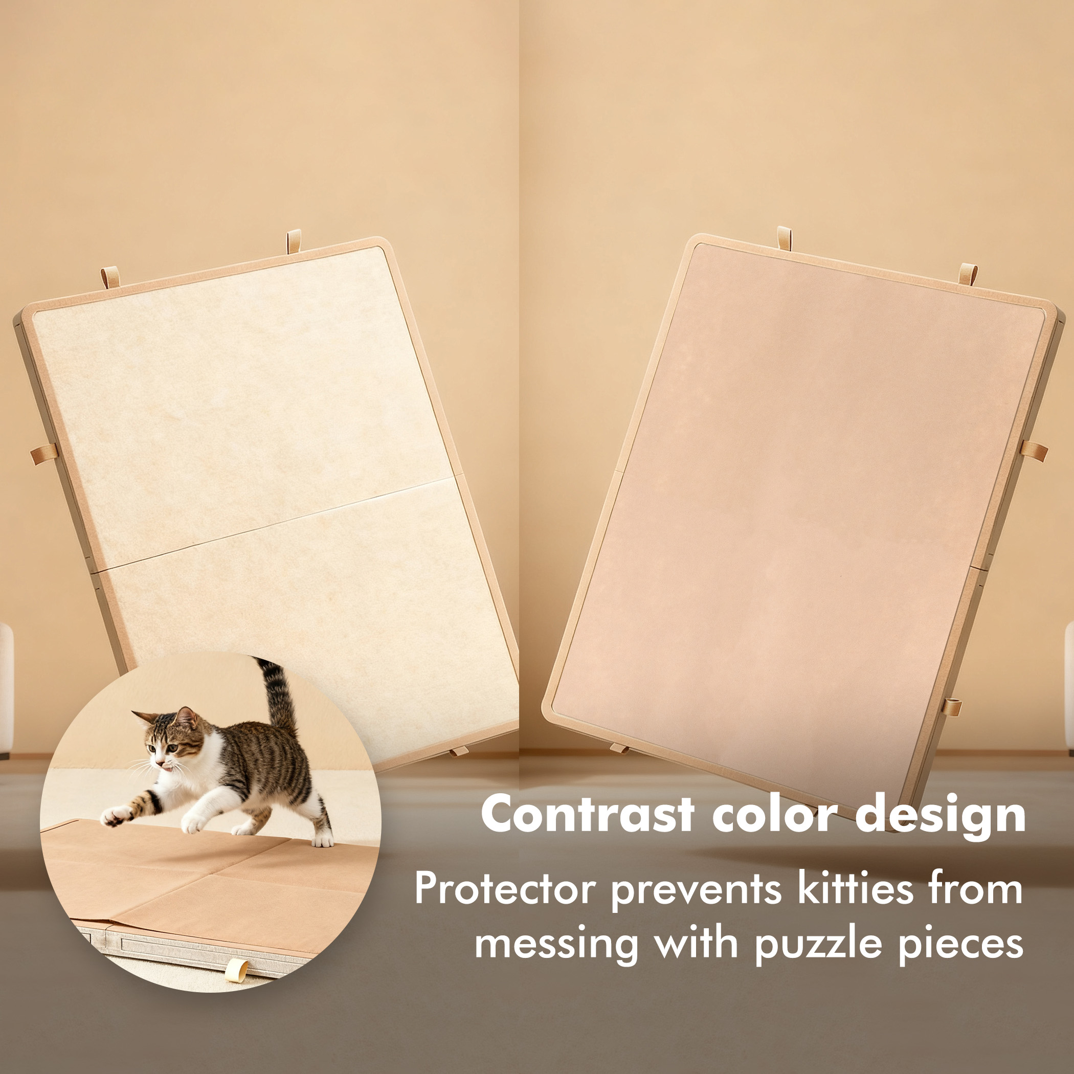 Yesday 1500 Piece Foldable Puzzle Board with 4 Colored Drawers, Portabl Puzzle Table for Adults, Super Lightweight Felt Plateau with Cover - Image 5