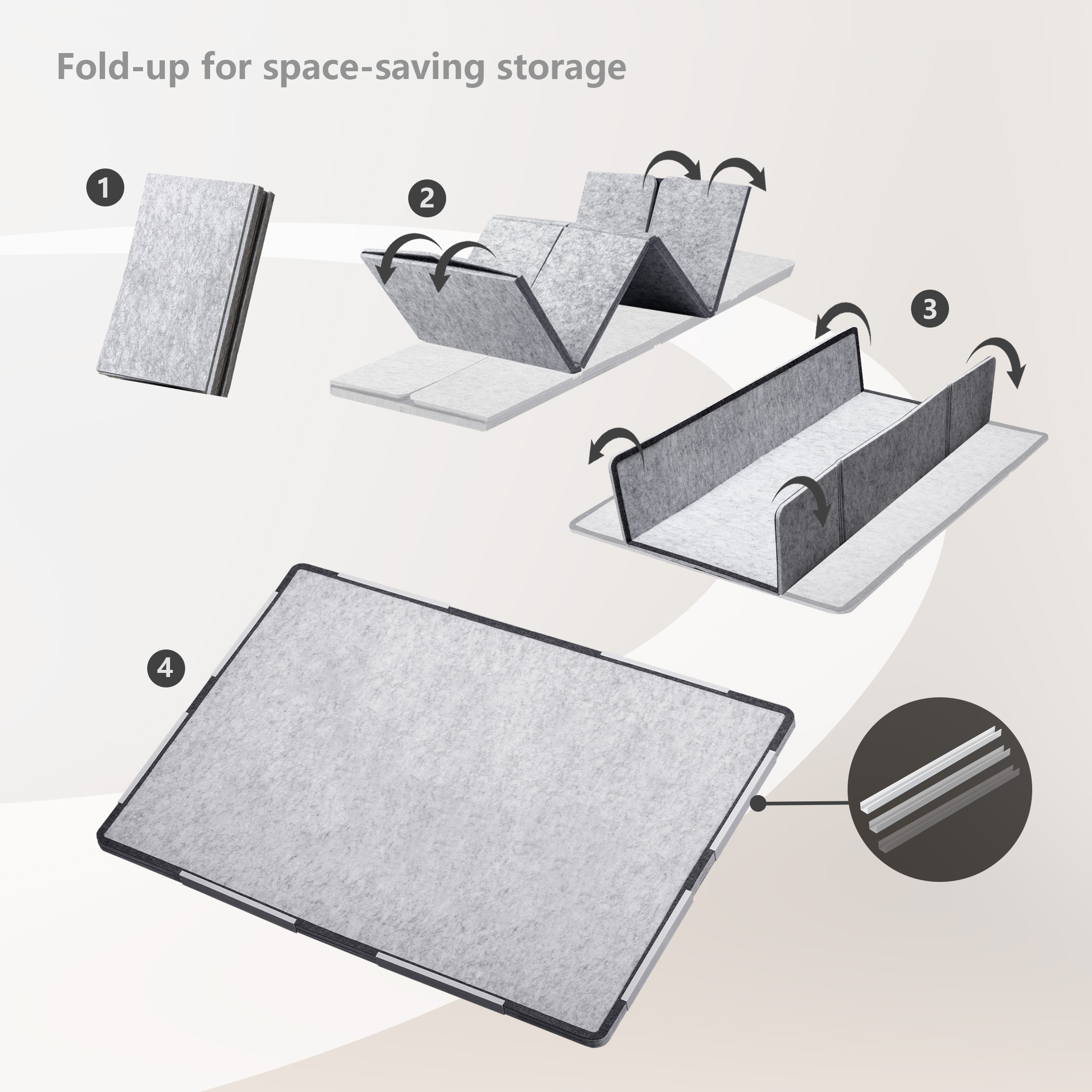 Yesday Foldable Jigsaw Puzzle Mat for 2000 pieces puzzles, Board with Non-Slip Surface & 6 Sorting Trays, Dustproof Cover - Image 7